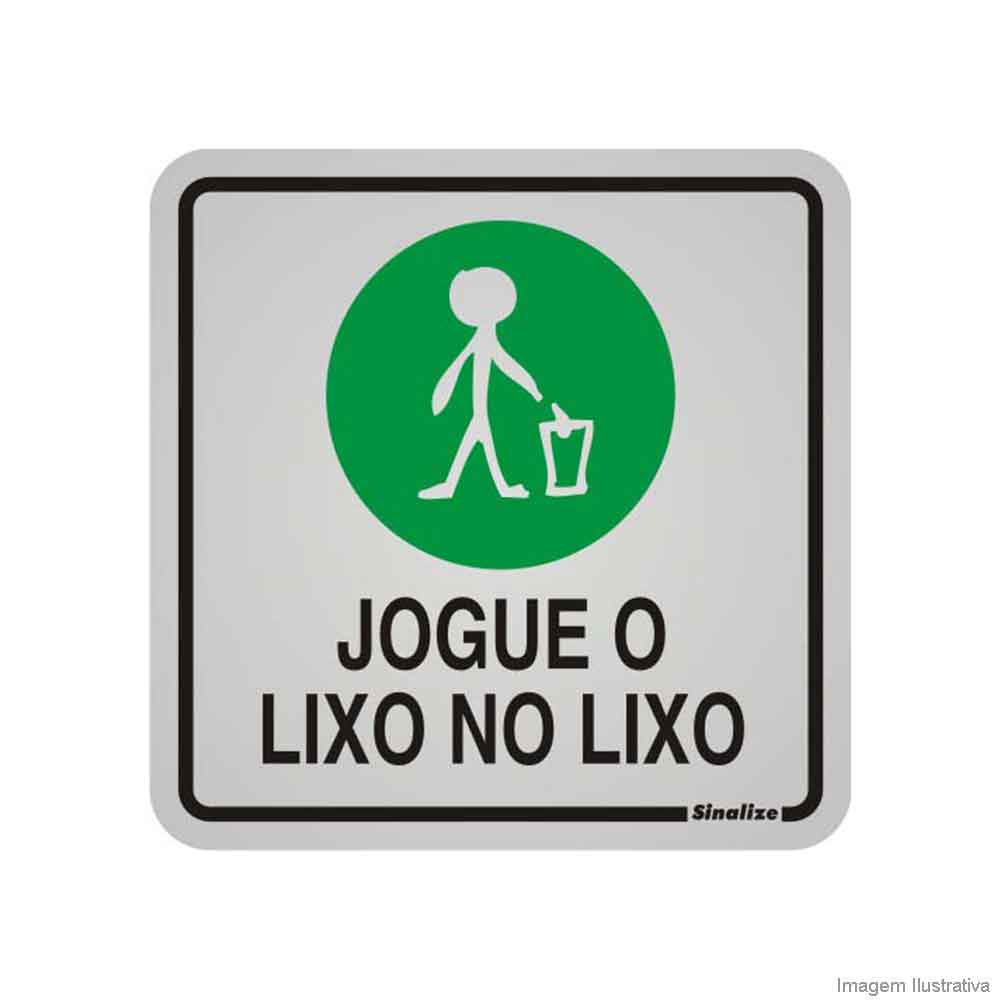 PLACA ATENÇÃO JOGUE LIXO NO LIXO